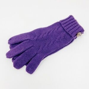 NOELLE | Davenport Cable Gloves Purple  NWT